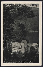 Mellenbach /Thür., Gasthaus zur Linde, Inh. H. Klett, Ansichtskarte 