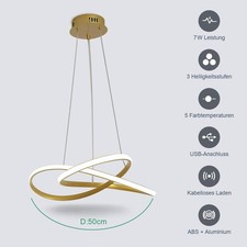 LED Pendelleuchte Gold Modern