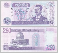 Irak / Iraq 250 Dinars 2002