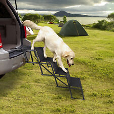 FREETOO 4 Stufen Hundetreppe Haustiertreppe Auto, Verstellbare Tiertreppe