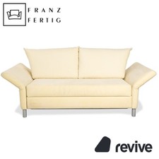 Franz Fertig Maya Stoff Zweisitzer Beige Creme Eierschale Sofa Couch Schlafsofa