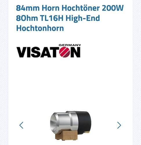 Visaton 8 ohm - tl, h
