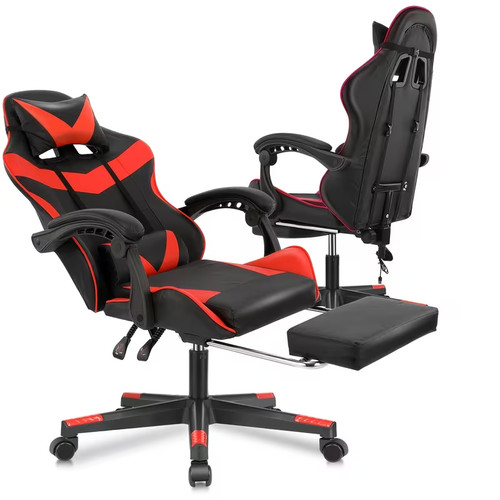 Gaming chair with footrest - chair,