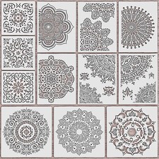 12 Stück Mandala Schablonen
