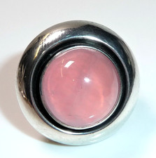 Brosche 925 Silber Nils Erik From N.E.FROM Rosenquarz Modernist Dänemark TOP