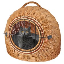 Katzenkorb Transportbox Transportkorb Weidenkorb Korbgeflecht Weide Kissen MIX