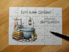 Puzzle karte gutschein - puzzle,