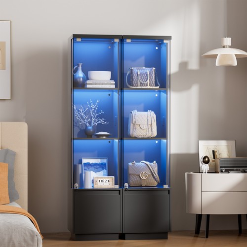 Vitrine mit glastür led - glastür,
