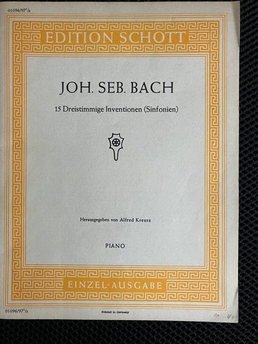 Bach 15 dreistimmige - bach,