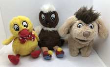 3x Unser Sandmännchen Plüschtiere Pittiplatsch, Moppi, Schnatterinchen - Heunec