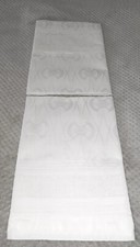 2 schöne Parade-Kopfkissenbezüge, Damast,weiß m Spitze,Biesen,Monogramm DDR