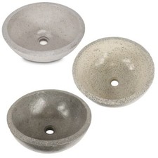 Terrazzo Waschbecken Handwaschbecken Gäste Bad ca. 40 cm Stein Rund 18 cm hoch