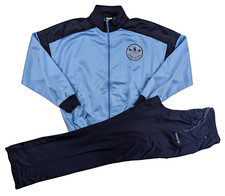 Gr. 54 L ? Vintage Adidas Trainingsanzug 80er 90er babyblau Jacke + Hose Retro