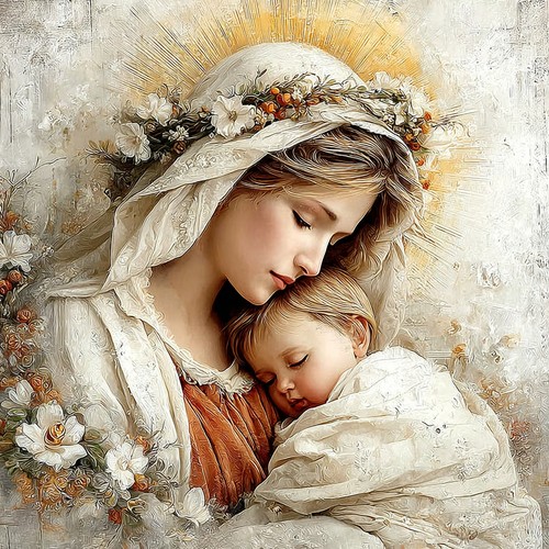 Wandbild heilige maria - wandbild,