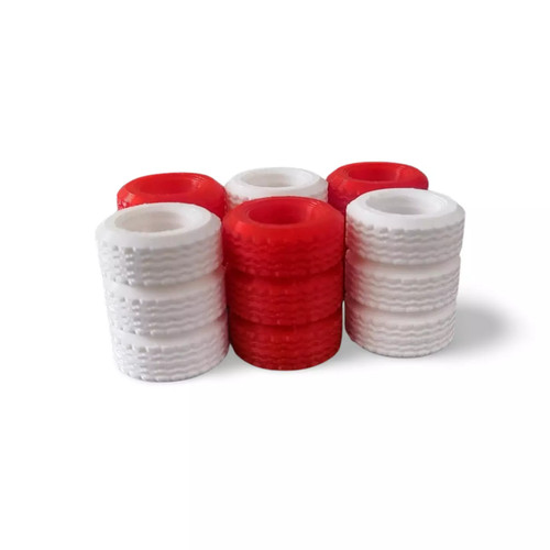 30x reifenstapel rot weiß - rot,