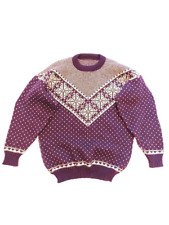 Skandinavischer Stil Nordic Pulli 100% Norwegen Island Wolle warm vintage