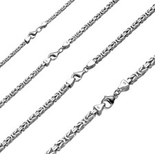 Rhodinerte Königskette 925