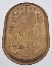 Plakette Messing Stadtwappen