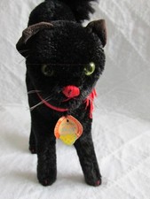 Steiff 7322 - Schwarzer Kater ("Buckelkatze") Mohair 22cm 1950 - 1967