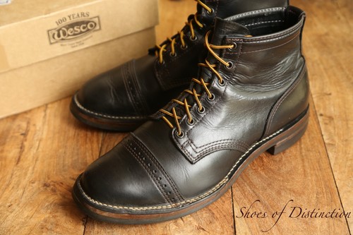 Wesco schwarz leder derby - leder,
