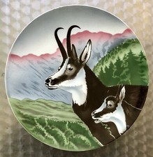 3 Art Deco Teller von Villeroy & Boch, 1930er Wildmotive 