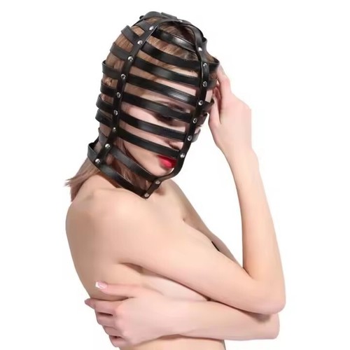 Bdsm leder kopfmaske - bdsm,