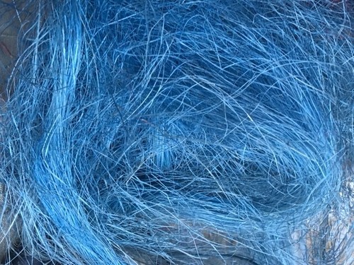 Bastelbedarf flachshaar blau - flachshaar,