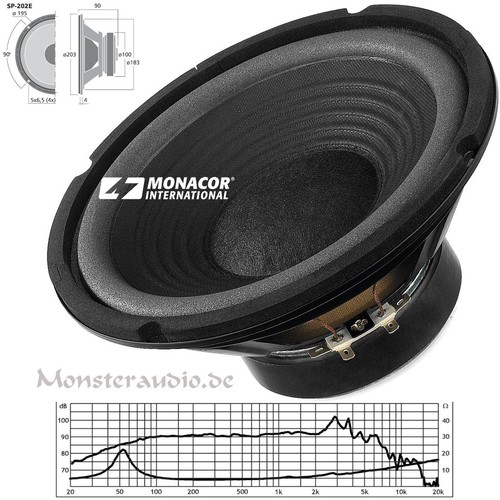 Monacor 202e 20cm bass - 20cm,