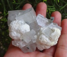 Apophyllit Auf Okenite Kugeln Kristall Mineral Probe G =3 2