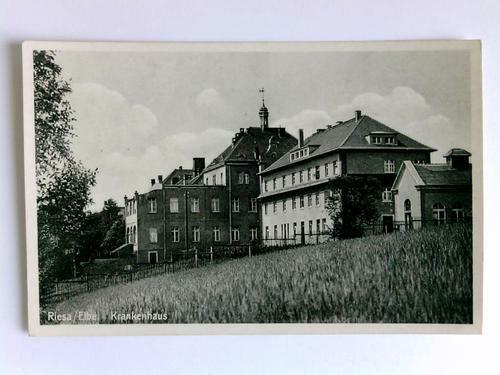 Postkarte riesa elbe - elbe,