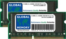 512MB (2 X 256MB) PC100 100MHz/PC133 133MHz 144-PIN Sdram Sodimm Laptop RAM Set