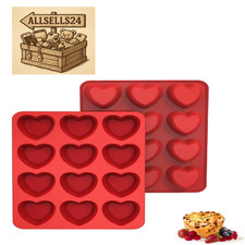 Silikon Herzform | 2 x 12er