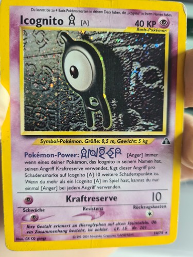 Pokémon karte icognito 75 - icognito, 14/75