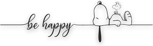 Autosticker snoopy happy 2 - snoopy,