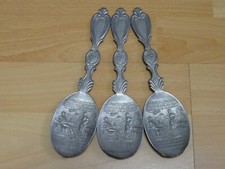 3 x VINTAGE FRIELING Zinn Löffel Lindenwirtin du Junge