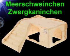 Nager 🐹🐇TOP HOLZ ZWERGKANINCHEN MEERSCHWEINCHEN HAUS Zubehör Nest Kaninchen