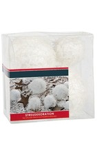 4-er Set Dekokugel Schneeball