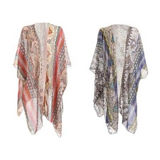 Boho Stil Frauen Abdeckung Ups Casual Kimono Strickjacke Schal Flowy