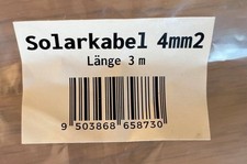 Solarkabel 3m 4mm² / Verlängerungskabel / Solar Kabel / mit MC4 Solarstecker