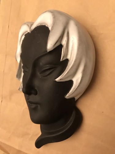 Wandmaske portrait mit weiß - wandmaske,