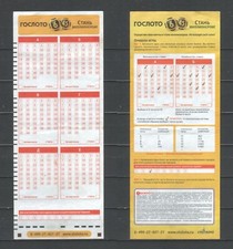 Russland 6 aus 45, Lotterie Lotterielos Lottoschein Lottery Ticket - Gegenwart