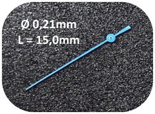 Sekundenzeiger 0,21mm GEBLÄUT L= 15mm - center second hand BLAU - 21KR