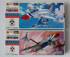 Flugzeug Modellbausatz 1:72 Hasegawa Düsenflugzeug Sammlung Phantom +Thunderbird