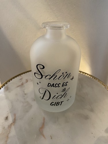 Glas deko vase flasche spruch - glas,