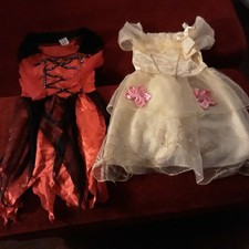 Kleid Ballkleid und Hexe, Gr 104/116 Karneval,