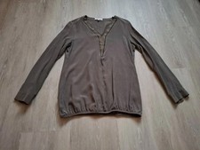 NH NADINE H Seidenbluse in braun, Größe 36 (eher 38)