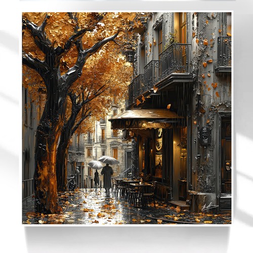 Leinwand bild cafe - leinwand,