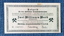 Notgeld 2 Million Mark für den ostelbischen Braunkohlenbergbau NW7 Berlin 1923