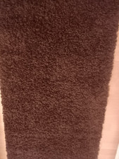 Hochflor Läufer 80 x 150 cm - Dunkelbraun - NEU