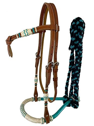 Showman teal natural rawhide - teal,